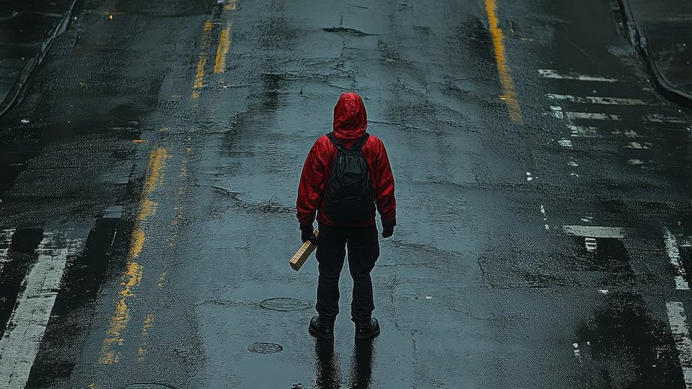 samotny protestujący