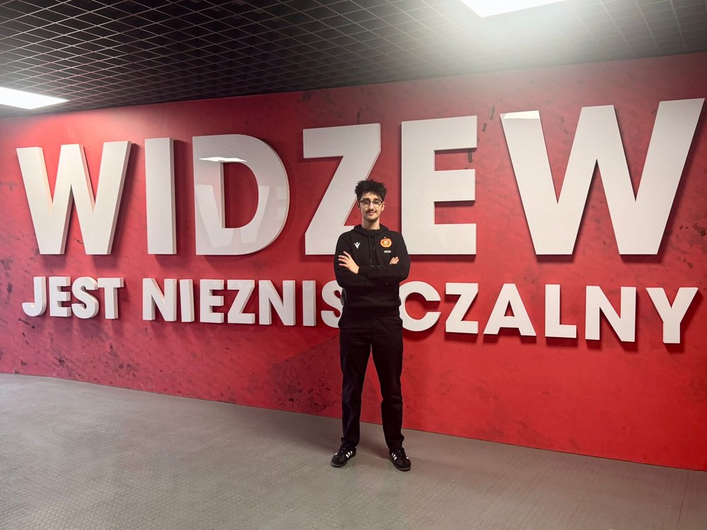 Michał Płaszczyk na stadionie Widzewa