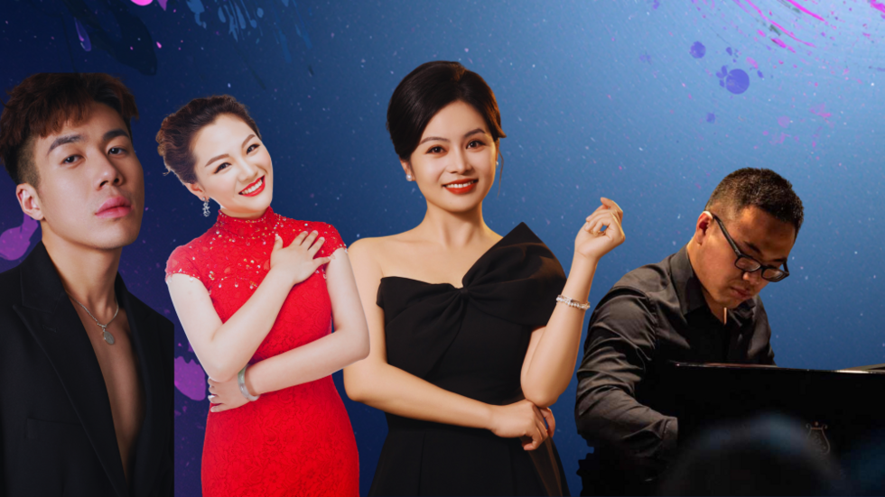 Zdjęcie przedstawia wykonawców koncertu, głównie z Chin