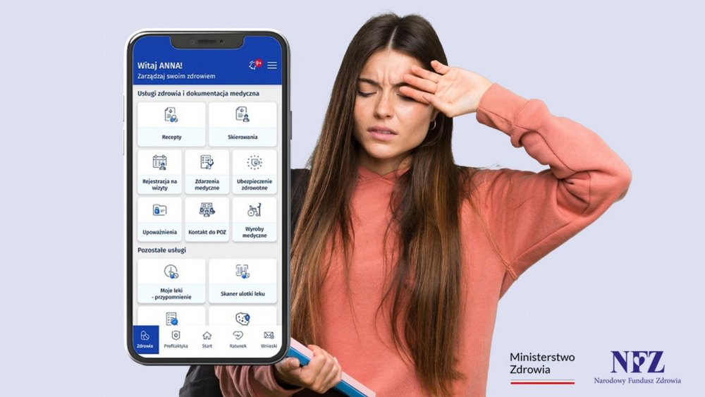 grafika z telefonem i studentką